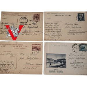 Lomza Four Cards of a Soldier to a Girl in Warsaw 32nd Infantry Regiment, Kobylinski