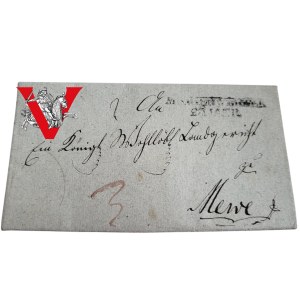 List z Marienwerder (Kwidzyn) do Mewe (Gniew), Prusy Zachodnie 1825 - rękopis z epoki