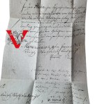 List z Marienwerder (Kwidzyn) do Mewe (Gniew), Prusy Zachodnie 1825 - rękopis z epoki