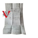 List z Marienwerder (Kwidzyn) do Mewe (Gniew), Prusy Zachodnie 1825 - rękopis z epoki