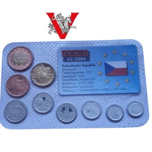 Czech Republic , Set of circulating coins from 10 Halers to 50 Crowns, MINTED
