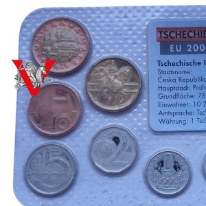 Czech Republic , Set of circulating coins from 10 Halers to 50 Crowns, MINTED