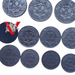 II RP i GG lot zestaw 15 monet, bardzo ładne