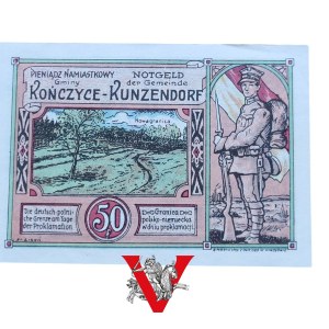 Powstanie Śląskie, Kończyce, 50 Fenigów 1922, Na Pamiątkę Powstania, Piękny