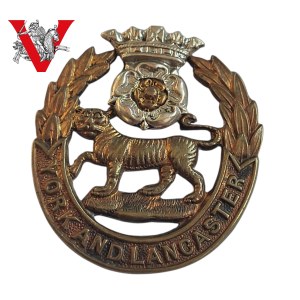 Regimental badge of the York and Lancaster Regiment - England, World War I and II.