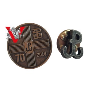 Warsaw Uprising, LIVER, Two small veteran, anniversary badges