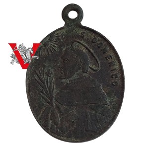 Poland Warsaw XIX century, St. Dominic medallion , engraver Franciszek Witkowski