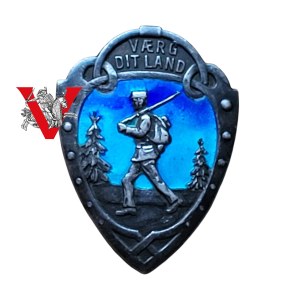 Norway, Military Marching Badge, SILVER, 1915-1937