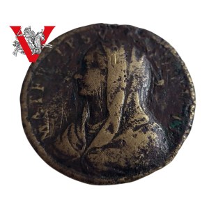 18th century religious medal, St. Paul and Mary