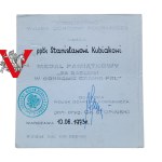 Nadania Medal W Ochronie Granic PRL, WOP, pułkownik Stanisław Kubiak, podpis generał Stopiński