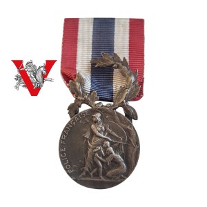 French Police, Decoration, Early 20th Century, High-quality Silver