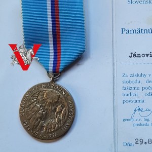 Slovak National Uprising, Decoration with Legitimation , 1994 50th Anniversary