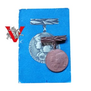 Czechoslovakia, Medal for Education in Socialism, with Legitimation of Awarding