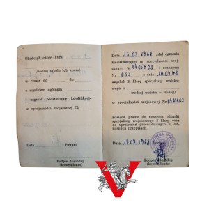 Legitimation of Military Specialist 3rd Class, 3rd Rocket Squadron 1968.