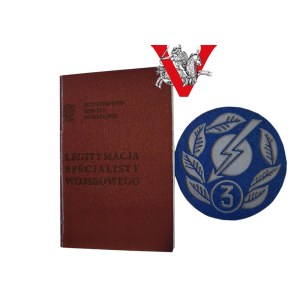 Legitimation of Military Specialist with Badge Badge, Radiotechnic Troops 1972, 4th Communications Battalion