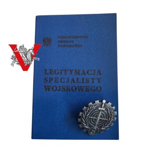 Legitimation of Wosjkowy Specialist with Badge 3 st, 82nd Anti-aircraft Artillery Regiment, Rogowo
