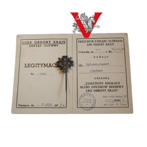 LOK Reserve Officers Club badge with Legitimation, Captain Jan Ciosek