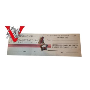 BPS, Socialist Labor Brigades, Badge with ID card - blank