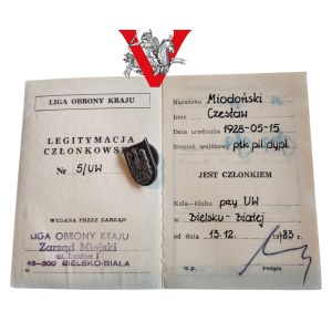 Colonel Pilot Dipl. Czeslaw Miodoński, LOK card with Badge