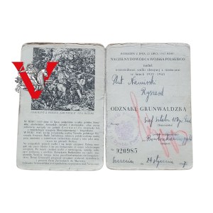 Grunwald badge, Szczecin 1947, 12th Infantry Division- ID card