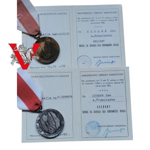 Srerbny and Bronze Medal for Meritorious Service to National Defense, Captain Jan Ciosek
