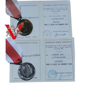 Srerbny and Bronze Medal for Meritorious Service to National Defense, Captain Jan Ciosek