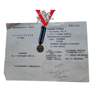 Meritorious in the Field of Glory, Decoration plus Legitimation, Platoon Sergeant 9th Division , 2 AWP