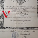 Dyplom nadania odznaczenia z okazji 100. rocznicy urodzin Cesarza Wilhelma I — 30 listopada 1898 r.