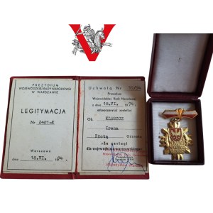 Gold Badge for Meritorious Service to the War of Warsaw, Legitimation, Female