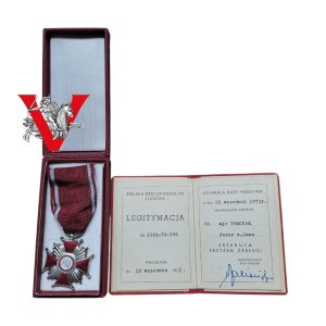 Major Jerzy Tomczak, Silver Cross of Merit with Legitimation and Box