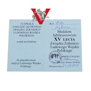 Związek Żołnierzy LWP, Legitymacja Medalu 2009,