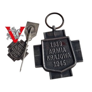 AK, parka Cross of the National Army, large and miniature