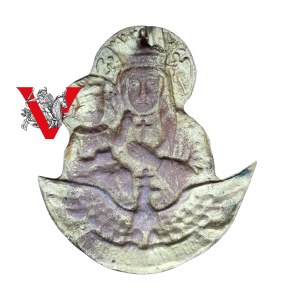Large brass patriotic guttergraph, Mother of God White Eagle