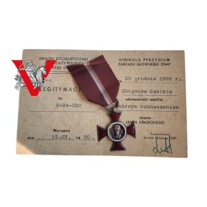Silver Cross of Janka Krasicki , Legitimation from 1990 !!!