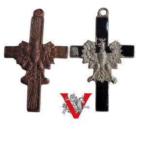 Two patriotic crosses with eagles