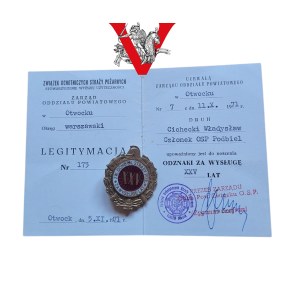 Otwock TSO, Distinguished Service Badge XXV with ID , 1971.