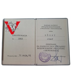 Warsaw Uprising , Gendarmerie Uprising GDP Barry , Legitimation for Badge for Merit for ZBOWID