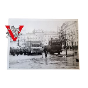 Martial Law, Zomo, Fighting, Militia Trucks with Broken Shafts, Warsaw.