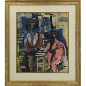 Zygmunt MENKES (1896-1986), Model and artist in the studio