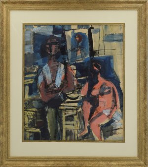 Zygmunt MENKES (1896-1986), Model and artist in the studio