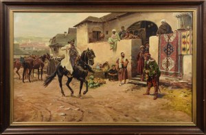 Leszek PIASECKI (1928-1990), Presentation of a horse / Manor house near Lviv