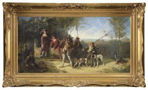 Friedrich KAULBACH (1822-1903), Before the Hunt