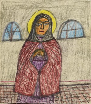 Nikifor KRYNICKI (1895-1968), Figure of a Saint
