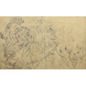 Stanisław BATOWSKI-KACZOR (1866-1946), Szarża husarii, 1922