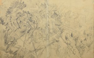 Stanislaw BATOWSKI-KACZOR (1866-1946), Szarża hussarii, 1922