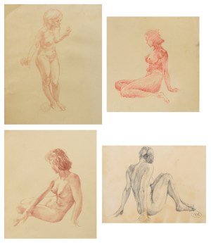 Michal Maksymilian REKUCKI (1884-1971), Set of 4 drawings - Nudes