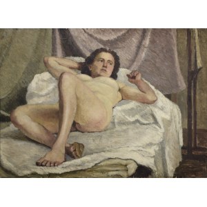 Malarz nieokreślony, polski, XX w., Obraz dwustronny: Polonia / Akt, 1935