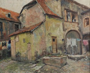 Ignacy Izydor GOLDHUBER-CZAJ (1896-1942), Courtyard, circa 1930.
