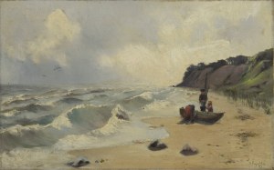 Hans PIGULLA, 19th / 20th century, Boat on the beach