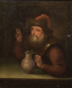 Painter unspecified, 18th century, Man with a pipe